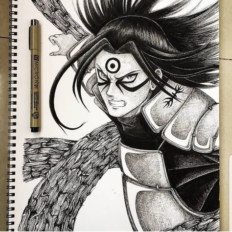 Hashirama Senju, Naruto Painting, Drawing Superheroes, Naruto Sketch Drawing, Anime Lineart, Naruto Tattoo, Naruto Shippudden, Cartoon Character Tattoos, Itachi Uchiha Art