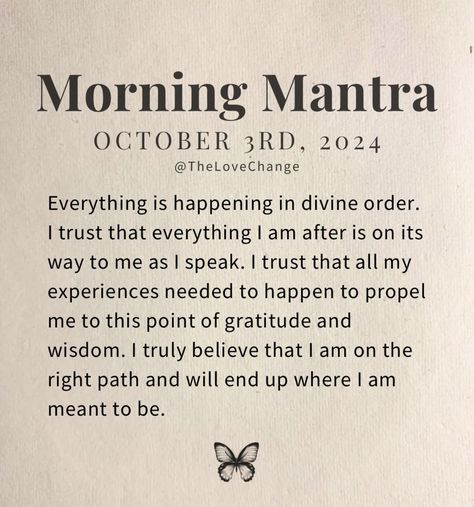 2024 Affirmations, Morning Mantra, Trust Me, Mantra, Positive Vibes, Affirmations, Meant To Be