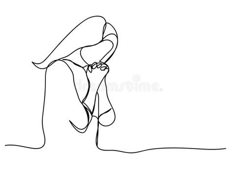 Prayer Hands Drawing, Outline Cartoon, Prayer Hand, Christian Drawings, Prayer Line, Continuous Line Art, Prayer Hands, Cartoon Doodle, Crayon Drawings