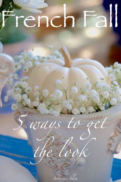 Pastel Fall Decor, Centerpieces Fall Wedding, Wedding Centerpieces Fall, French Autumn, Chic Fall Decor, Pastel Fall, Shabby Chic Fall, Antique French Country, French Theme