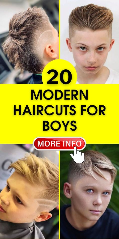 2024 is the year of bold choices in modern haircuts for boys. The Fade haircut stands out for its gradual transition from short to long, offering a neat and polished appearance. It's perfect for boys looking for a haircut that's both modern and classy. Haircuts For Boys Long Hair, Kids Faux Hawk, Boys Faux Hawk, Long And Straight Hair, Kids Fade Haircut, Modern Boy Haircuts, Trending Boys Haircuts, Boys Long Hair, Boys Undercut