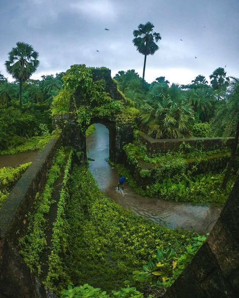 Indian Travellers🇮🇳 on Instagram: “Vasai fort, Maharashtra . Photo by @giffy_kewal • • • • • • . Don't forget to follow 👉 @indiangirlswander . DM , TAG or use HASTAG…” Famous Places In India, Vasai Fort, Sahyadri Mountains, Kodaikanal, Munnar, Famous Places, Fort, India, Water