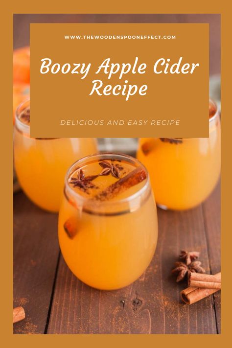 This easy to make Boozy Apple Cider will make you feel cozy from the inside out. Each sip will warm you with flavors of cinnamon, orange, apple, cloves, ginger, and brandy. Serve this delicious mulled cider at all your holiday or Christmas parties and get-togethers for an easy winter cocktail. Read now or pin for later! Apple Cider With Alcohol, Boozy Apple Cider, Apple Cider Alcohol, Cider Drink Recipes, Easy Winter Cocktails, Apple Party, Easy Sangria Recipes, Apple Cider Drink, Mulled Apple Cider