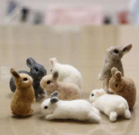 Needle Felted Animal Miniature Felted Rabbit Felted Hare Wool Bunny Craft Gift Gift for Animal Lover White Rabbit Easter Bunny - Etsy Wool Animals How To Make, Needle Felted Woodland Animals, Sewn Felt Animals, Needle Felt Rabbit, Needle Felt Fox, Needle Felted Bunnies, Needle Felted Gifts, Needle Felted Rabbit, Cute Needle Felting Ideas