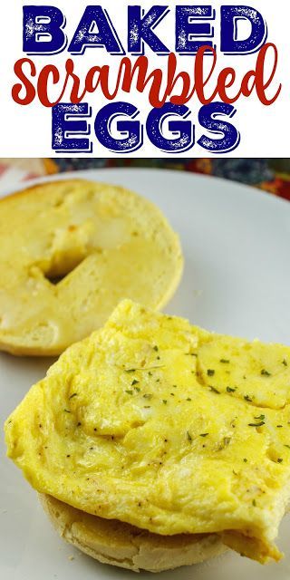 Baked Scrambled Eggs - These baked scrambled eggs are perfect to make on the weekend! You're all set for breakfast sandwiches all week! I love how light and fluffy they are - and they're easy to reheat! #scrambledeggs #airfryer #bakedeggs Scrambled Eggs For Sandwiches, Baked Scrambled Eggs For Sandwiches, Bake Scrambled Eggs In Oven, Fluffy Eggs For Sandwich, Baked Eggs For Breakfast Sandwiches, Baked Scrambled Eggs Oven, Baked Scrambled Eggs, Scrambled Egg Bake, Oven Scrambled Eggs