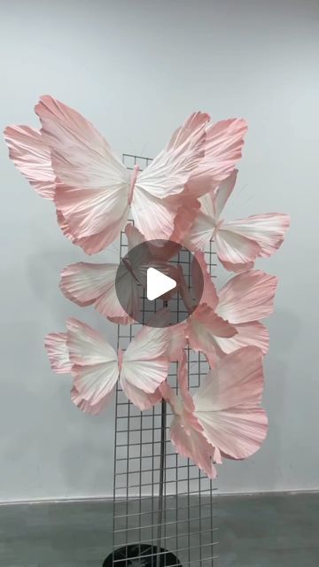 Large Paper Butterflies, Giant Paper Butterflies, Crepe Paper Butterflies, Giant Butterfly Diy, Giant Butterfly Decorations, Giant Paper Flowers Wedding, Baby Christmas Decorations, Butterfly Display, Giant Butterfly