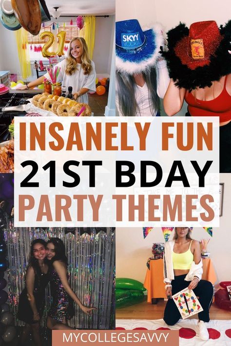 If you want to go all out for your 21st birthday, I highly recommend having a theme. Here are 32 perfect theme ideas for your 21st birthday party. 21st Birthday Party Food, 21st Party Themes, Birthday Plan Ideas, 21st Birthday Party Themes, 21st Birthday Games, 21 Years Birthday, 21st Birthday Themes, 21st Party Decorations, 21st Birthday Presents