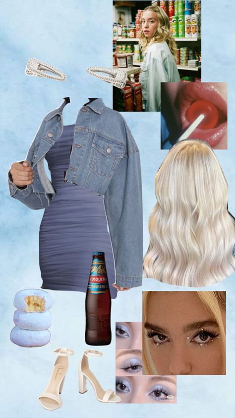 Cassie Prom Dress Euphoria, Cassie Euphoria Outfits Halloween, Cassie Euphoria Halloween Costume, Cassie Euphoria Costume, Euphoria Outfits Inspired, Cassie From Euphoria Outfits, Cassie Howard Outfits, Euphoria Aesthetic Outfits, Cassie Makeup