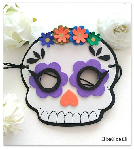 Mascaras Halloween, Felt Crown, Decorate Notebook, Halloween 2018, Crown Headband, Space Crafts, Halloween Masks, Childrens Art, Dia De Muertos