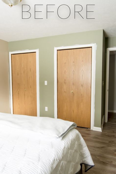 Do you have plain, flat panel bi-fold closet doors you want to update? Learn how to make custom bifold closet doors with this simple tutorial. #fromhousetohaven #bifoldclosetdoors #diyproject #DIYtutorial #DIYcustomclosetdoors Color Closet Doors, Stained Flat Panel Doors, Refinish Bifold Closet Doors, Paint Closet Doors Bifold, Flat Panel Closet Doors, Colored Closet Doors, Paint Bifold Closet Doors, Update Flat Panel Door, Painting Bifold Closet Doors