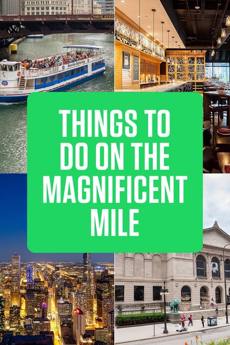 The 10 Best Things To Do On Magnificent Mile in One Day - 360 CHICAGO Wrigleyville Chicago, Magnificent Mile Chicago, Usa Vacation Destinations, 360 Chicago, Chicago Itinerary, Chicago Spring, Chicago Magnificent Mile, Chicago Christmas, Chicago Vacation