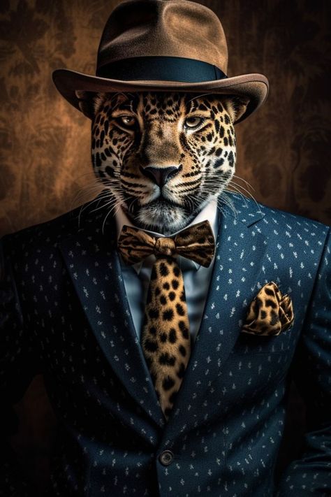 Experience the wild in style with this captivating image of a lion in a fashionable suit, brought to life by Midjourney's artistry Lion In Suit, Majestic Lion, Animal Portraits Art, Tailored Suit, Animated Animals, Simple Iphone Wallpaper, Lowbrow Art, Lion Art, Funky Fashion