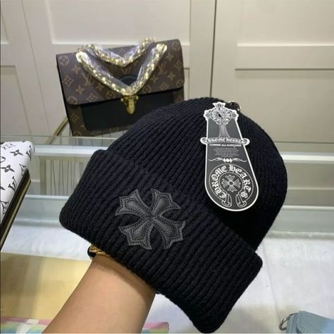 Chrome Hearts Beanie, Chrome Hearts Accessories, Sims 4 Chrome Hearts Cc, Chrome Hearts Clothing, Chrome Hearts Outfit, Chrome Hearts Aesthetic, Chrome Clothes, Designer Beanie, Food Vintage