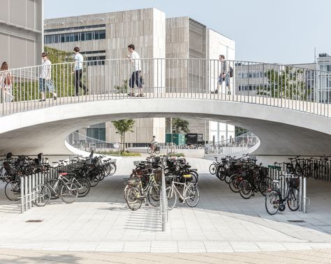 Tamizo Architects, Public Square, Bicycle Parking, Bike Parking, Urban Spaces, Bilbao, Contemporary Architecture, Architecture Model, Urban Design