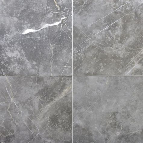 Artmore Tile 4-Pack Grigio 24-in x 24-in Polished Porcelain Marble Look Floor and Wall Tile in the Tile department at Lowes.com Grey Marble Tile, Polished Porcelain Tiles, Tile Texture, Ivy Hill Tile, Merola Tile, Marble Look Tile, Grey Tiles, Stamped Concrete, Porcelain Floor