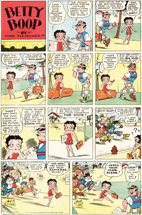 Betty Boop Comic, Animation Icon, Original Betty Boop, Max Fleischer, Betty Boop Classic, Betty Boop Quotes, Snoopy Comics, Betty Boop Cartoon, Betty Boop Pictures