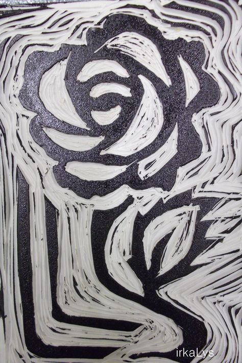 Linocut Rose: by irkaLys Linocut Rose, Rose Linocut, Floral Linocut Prints, Lotus Linocut, Nootka Rose, Lily Linocut, Dahlia Linocut, Lino Cut, Linocut Art