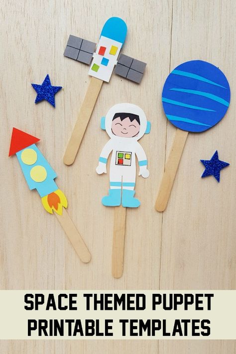 Story Puppets, Diy Astronaut, Astronaut Craft, Popsicle Craft, Diy With Kids, Space Activities For Kids, Cardboard Crafts Kids, Space Crafts For Kids, Solar System Crafts