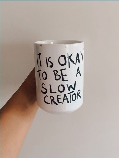 Art Galleries Design, Merch Ideas, It's Okay, From Instagram, Pretty Quotes, Food For Thought, Mug Designs, Words Quotes, Handmade Ceramics