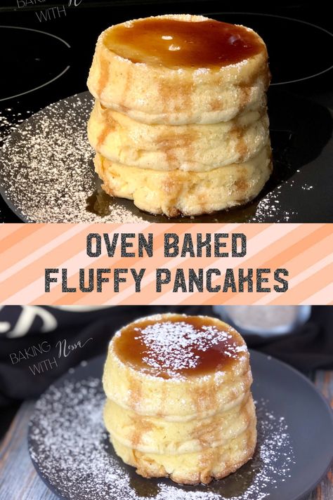 Making delicious Pancakes is one thing but achieving that level of fluffiness is almost impossible except when they are oven baked. How To Bake Pancake In The Oven, Pancakes In Oven Baking, Fluffy Oven Pancakes, Bake Pancakes In Oven, Oven Baked Pancakes Recipe, Pancake Oven Baked, Baked Pancakes Oven Easy, Oven Pancakes Easy, Baked Pancakes Oven