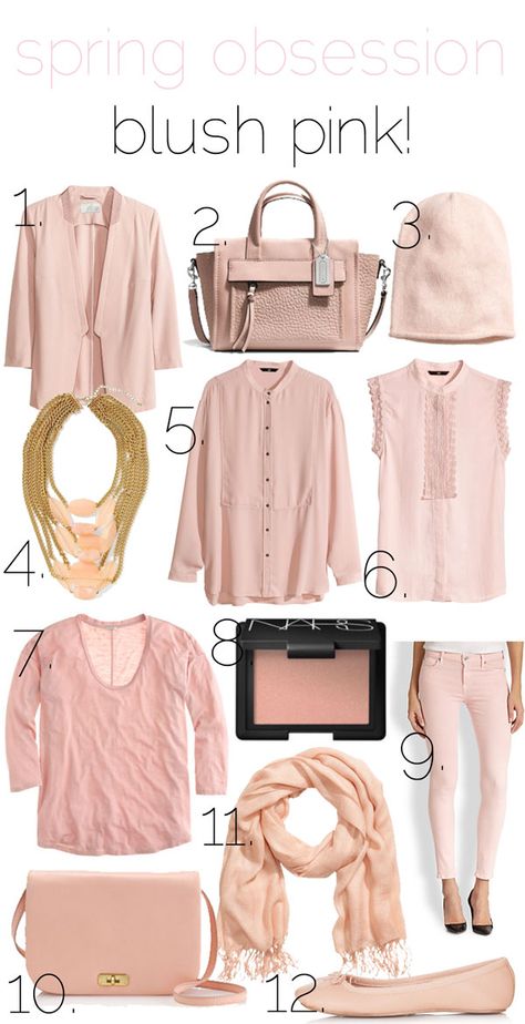 jillgg's good life (for less) | a style blog: spring obsession: blush pink! Blush Pink Clothes, Blush Clothing, Pink Person, Soft Summer Colors, Color Outfits, Latest Obsession, Look Rose, Fav Color, Blush Rose