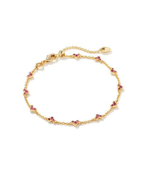 Kendra Scott Bracelet, Wrist Jewelry, Jewelry Accessories Ideas, Girly Accessories, Jewelry Lookbook, Delicate Chain, Gold Bracelet Chain, Gold Crystal, Kendra Scott Jewelry