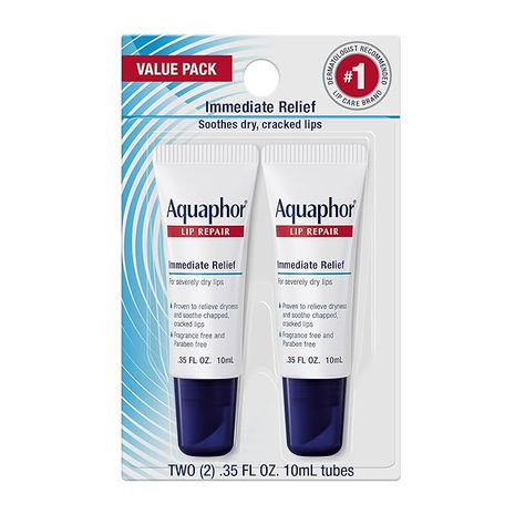 Aquaphor Lip Repair Tubes, Lip Ointment for Chapped Lips, Moisturizing Lip Balm, Two 0.35 ounce tubes Aquaphor Lip Balm, Lip Balm For Chapped Lips, Lip Ointment, Aquaphor Lip, Lip Balm Brands, Lip Repair, Spf Lip Balm, Hydrating Lip Balm, Cracked Lips