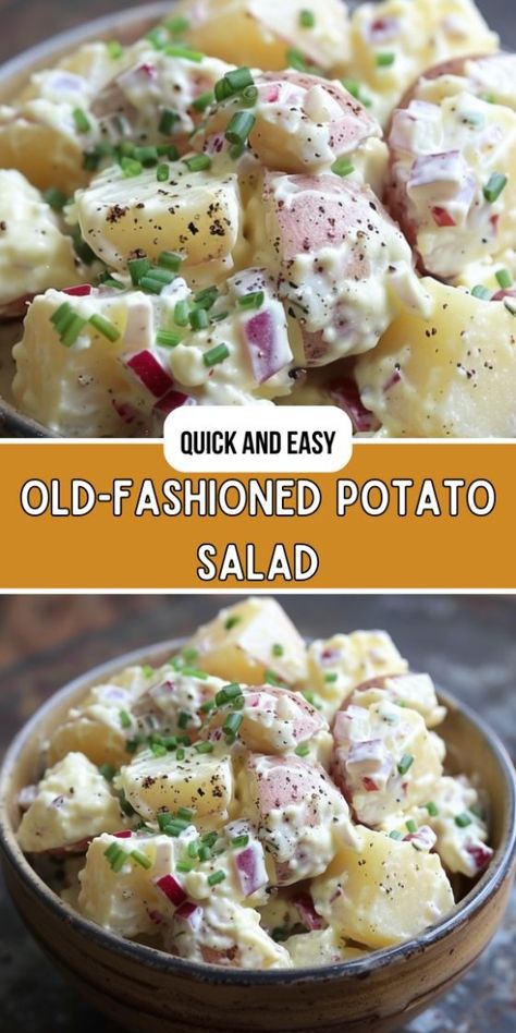 Old-Fashioned Potato Salad Old Fashioned Potato Salad, Deviled Egg Potato Salad, American Potato Salad, Best Potato Salad Recipe, Homemade Potato Salads, Southern Potato Salad, Potato Salad Recipe Easy, Red Potato Salad, Baked Potato Salad