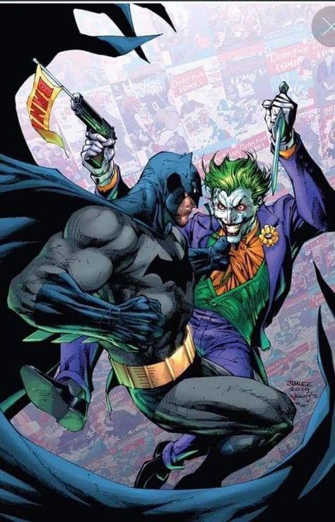 Detective Comics #1000 cover varient by Jim Lee Batman And The Joker, Jim Lee Batman, Batman Painting, Batman And Joker, Batman Vs Joker, Joker Comic, Joker Batman, Batman Poster, Superhero Batman