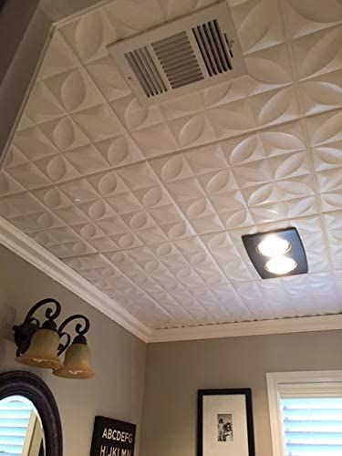 Amazon.com: A La Maison Ceilings R103 Perceptions Foam Glue-up Ceiling Tile (21.6 sq. ft./Case), Pack of 8, Plain White: Home Improvement Plastic Ceiling Tiles, Styrofoam Ceiling, Styrofoam Ceiling Tiles, Acoustical Ceiling, Plastic Ceiling, Foam Glue, Decorative Ceiling Tile, Tv Unit Interior Design, Soundproof Room