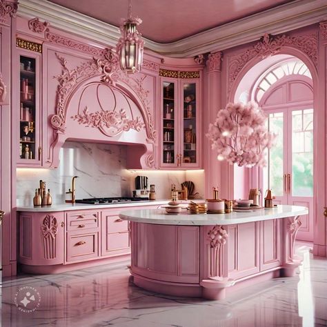 Barbie doll dream house 🩷 #barbie Pink Kitchen Designs, Shabby Chic Interior Design, Diy Home Interior, Pink Victorian, Storage Kids Room, Shabby Chic Interiors, Barbie Doll House, Kitchen Nook, Elegant Themes