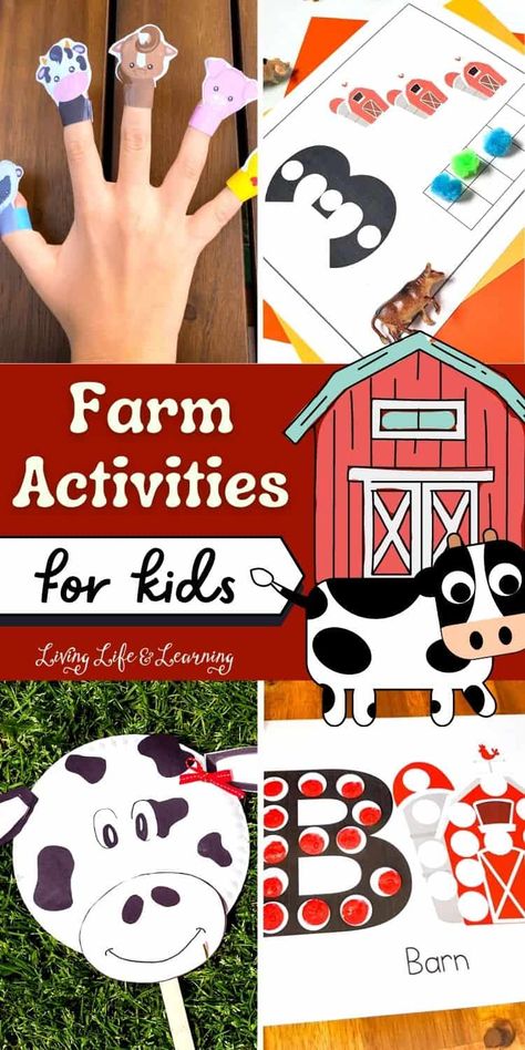 If you are looking for fun Farm Activities for Kids, I've got you covered! I have here my list of favorite farm activities that will surely entertain your kids while learning about farm animals and farm living. Kids will also enjoy learning about math with my farm-themed worksheets. Farm Activities For Prek, Farm Themed Activities, Farm Activities For Kindergarten, Farm Art Projects For Kids, Farm Animals Activities For Preschoolers, Farm Activities For Toddlers, Farm Theme Preschool Activities, Farm Math, Farm Activities Preschool