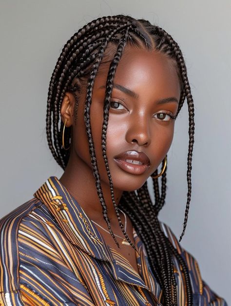 Best Braids for Round Faces: Stylish and Flattering Ideas for Women Braided Hairstyles For Black Women With Round Faces, Braided Hairstyles For Round Faces, Box Braids For Round Faces Black Women, Braid Styles For Round Face, Braids Round Face Black Women, Braids For Round Faces, Straight Back Cornrows, Best Braid Styles, Types Of Braids