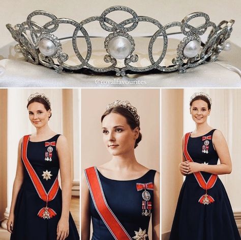 Princess Ingrid Alexandra, Norwegian Jewelry, Norwegian Royalty, Ingrid Alexandra, Thigh Bands, Royal Crown Jewels, Royal Crowns, Royal Tiaras, Diamond Tiara