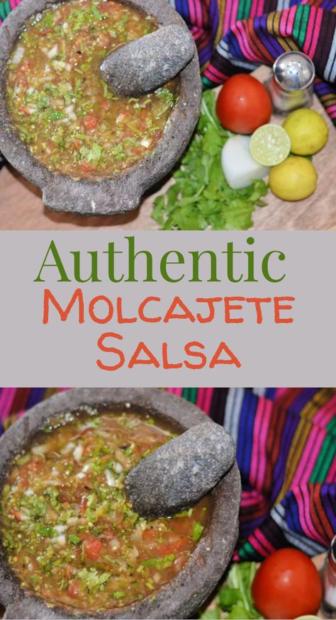 There are limitless varieties of salsas in Mexican cuisine - keep reading to learn how to make authentic molcajete salsa. Moljacete Recipes, Mocajete Recipe, Molcajete Salsa Recipe, Molcajete Salsa, Authentic Salsa Recipe, Mexican Molcajete, Authentic Mexican Salsa, Quick Salsa, Mexican Salsa Recipes