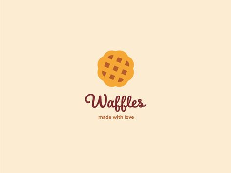 Waffle Logo Design Ideas, Waffle Logo Design, Waffles Logo, Waffle Logo, Logo Design Fonts, Nest Logo, Chocolate Logo, Waffle Design, Bubble Waffle