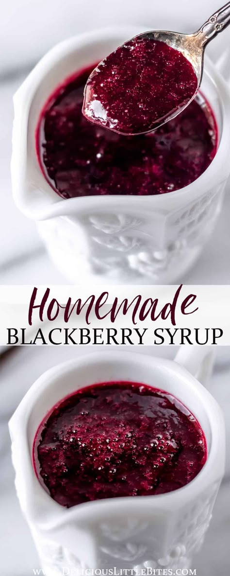 Blackberry Syrup Recipe, Making Syrup, Clean Drinks, Pancakes Yogurt, Blackberry Pancakes, Yogurt Oatmeal, Blackberry Dessert, Blackberry Sauce, Simple Syrups