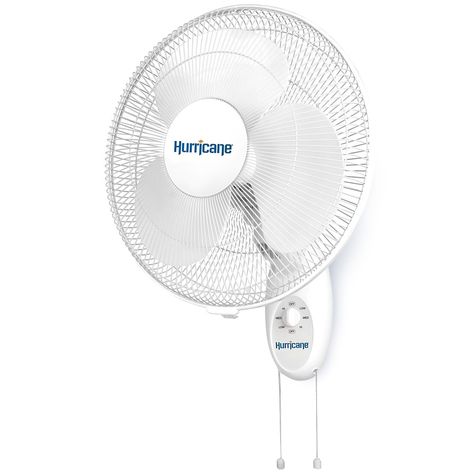 Be blown away by the reliable performance of the Hurricane 16-Inch Classic Corded Electric Oscillating Wall Mount Fan, your solution for powerful and space-efficient air circulation. Whether it's your grow tents, apartments, offices, sheds, home garages, small studios, or dorms, this wall fan is designed to deliver exceptional performance. Easily install it with the included heavy-duty wall bracket and hardware, saving valuable floor space. Crafted with rugged all-metal construction and a sleek white painted finish, this fan exudes durability and style. It also features an option to lock in a static position to limit airflow to one steady direction. Take control of your comfort with the oscillating fan's versatile features. The hanging pull cords mean you can install the fan high on the wa Garage Gym And Workshop, Home Garage Gym, Wall Mount Fan, Wall Mounted Fan, Wall Mount Fans, Indoor Fans, Portable Fans, Metal Fan, Wall Fan