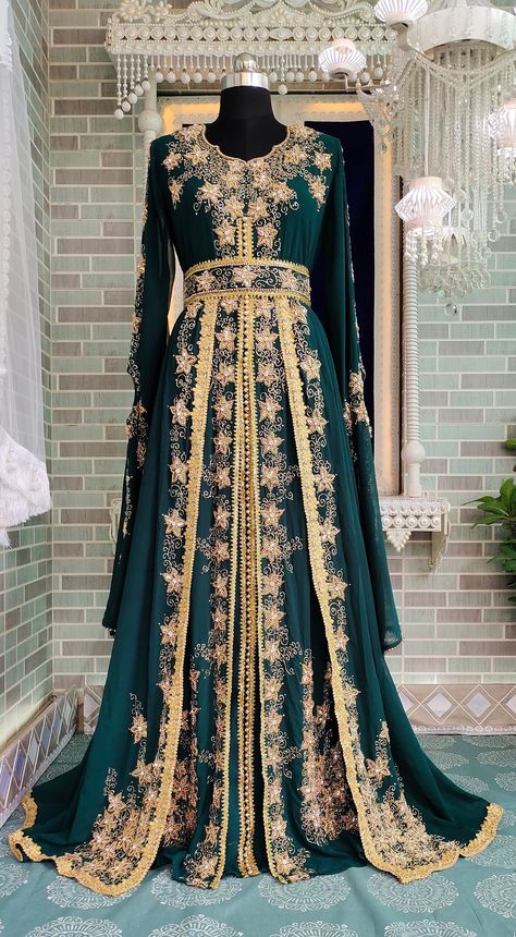 Moroccan Wedding Dress, Arabic Party, Islamic Wedding Dress, Arab Dresses, Moroccan Arabic, Arab Dress, Arabic Dress, Turkish Dress, Moroccan Fashion