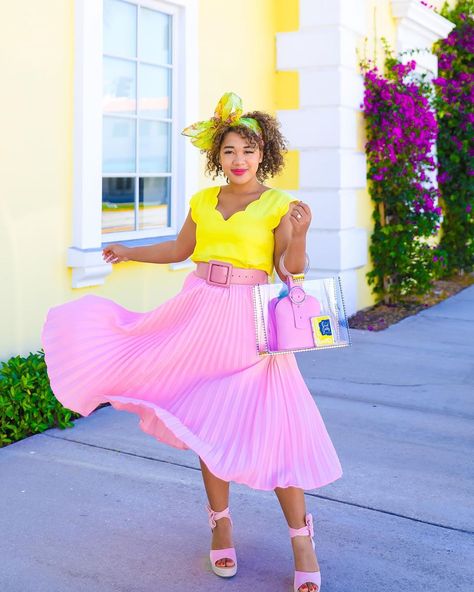 Flattering pink pleated skirt perfect for any outfit.

See similar outfit here > https://www.colormecourtney.com/easter-outfit-april/

Shop the Kate Kasin high waist skirt here > https://shopstyle.it/l/bjQcp

#colormecourtney #shopthelook #highwaistpleatedskirt #pinkpleatedskirt #pinkalineskirt #pinkpleatedmidiskirt #katekasinskirt Pink And Yellow Outfits For Women, Pink Pleated Skirt Outfit, Toothpaste Kisses, Pink Skirt Outfits, Pink Pleated Midi Skirt, Spring Skirt Outfits, Pleated Skirt Outfit, Spring Lookbook, Pink Pleated Skirt