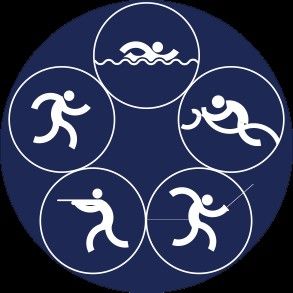 MODERN PENTATHLON Icon Pictogram Cabang Olahraga Asian Games 2018 Modern Pentathlon, Pentathlon, Asian Games, Decorative Plates, Health, Home Decor, Art, Home Décor