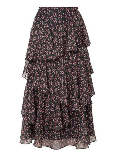 Chiffon Midi Skirt, Midi Skirt Spring, Long Skirt Fashion, Long Skirt Outfits, Floral Print Chiffon, Black Midi Skirt, Modest Fashion Outfits, Chiffon Skirt, Gorgeous Fabrics