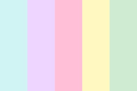 Pastel Color Palette, Pastel Color Schemes, Cotton Candy Colors, Hex Color Palette, House Color Palettes, Color Schemes Colour Palettes, Unicorn Colors, Bleu Pastel, Pastel Colour Palette