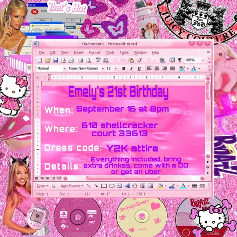 2000 Party Theme Early 2000s Invitation, Y2k Birthday Party Invitation, Y2k Party Invitation Template, 2000s Party Invitation Template, Y2k Invitation Card, Y2k Party Invite, Y2k Birthday Invitations, Early 2000s Birthday Party, 2000s Party Invitation