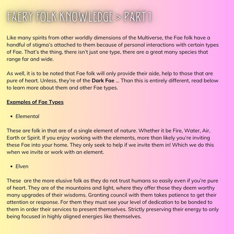 Some really do not understand the truth behind the Fae that roam below the radar of our awareness. Visit this page and follow to learn more legit information on the Fae Folk. Offerings To The Fae, The Fae Folk, Rules Of The Fae, Fae Witchcraft, Types Of Fae, Beltane Ideas, Fae Lore, Fairy Mythology, Fairies Mythology