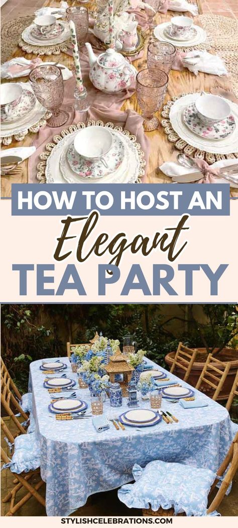 How to Host An Elegant Garden Tea Party Tea Party Bridal Shower Decorations, Get Decoration, Tea Party Sandwiches Recipes, High Tea Menu, Tea Etiquette, Tea Party Sandwiches, Christmas Tea Party, Afternoon Tea Recipes, Tea Time Food