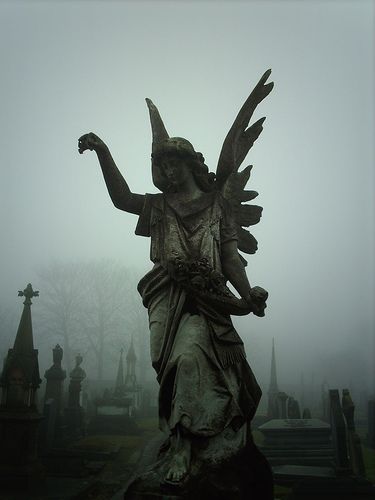 Angel in the mist | Flickr - Photo Sharing! Paranormal Aesthetic, Cemetery Angels, Gothic Angel, Cemetery Statues, Rennaissance Art, Danse Macabre, Ghost And Ghouls, Outdoors Tattoo, Greek Sculpture