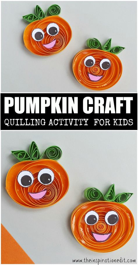 Quilled Pumpkin, Pumpkin Craft, Art Quilling, Sand Crafts, Easy Arts And Crafts, Quilling Craft, Quilling Paper Craft, Fall Crafts For Kids