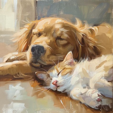 50+ Acrylic Cat Painting Ideas Inspiration & Tutorials [Art Scene Examples] – Inspo Tank Cat Memorial Painting, Cool Animal Art, Art Inspiration Painting Acrylics, Animals Painting Ideas, Cat And Dog Painting, Painting Ideas Animals, Acrylic Painting Animals, Cute Animal Paintings, Cat Painting Ideas