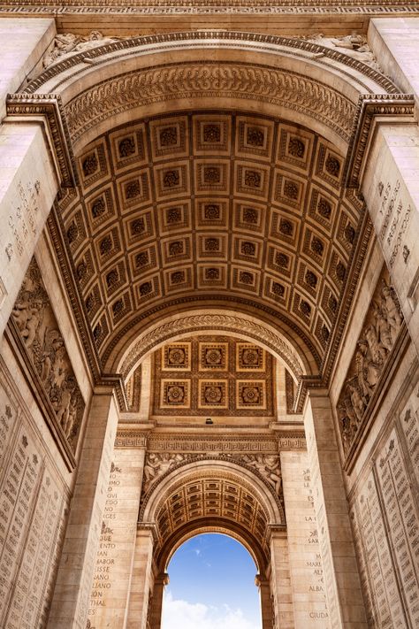 Arc de triomphe in paris arch of triumph Arc De Triomphe Photo Ideas, Typography Booklet, Arch Aesthetic, Arc Of Triumph, French Collage, Paris Aesthetics, Arch Of Triumph, Flight To Paris, Triumphal Arch